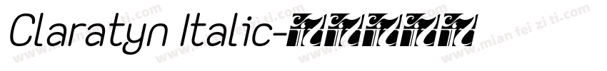 Claratyn Italic字体转换